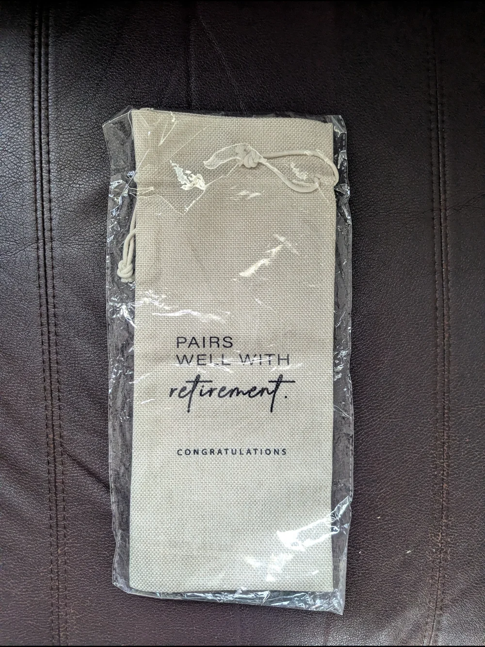 Retirement Wine Bag